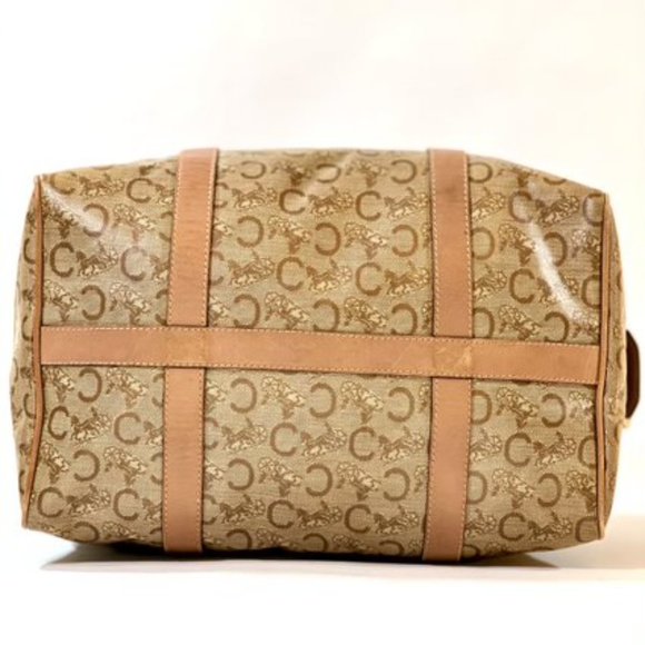 Vintage Céline CELINE C Macadam Horse Carriage Hand Bag Beige PVC Leather - Picture 8 of 10